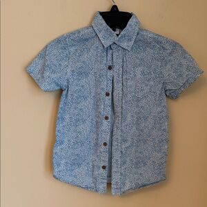 Crazy 8 Blue and White Casual‎ Button Down Shirt Sz S(5/6)